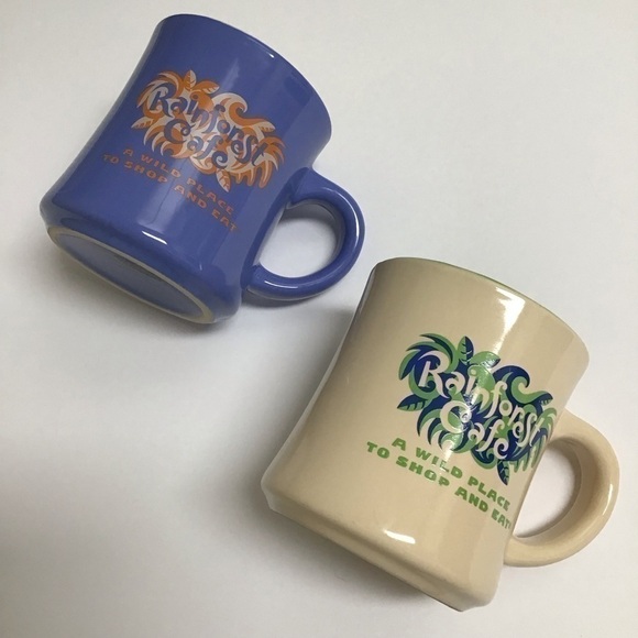 Disney Rainforest Cafe Coffee Mug PAIR A Wild Place To Shop and Eat 1999 Ceramic - Picture 3 of 16